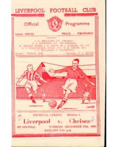 Liverpool vChelsea official programme 27/12/1949