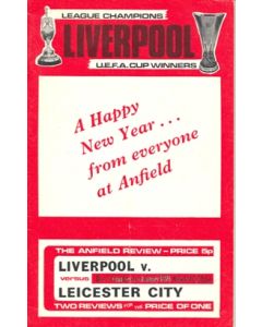 Liverpool v Leicester City official programme 01/01/1974