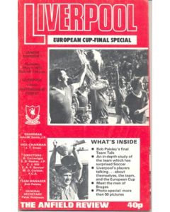 Liverpool v Nottingham Forest official programme 04/05/1978