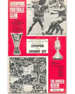Liverpool v Coventry City official programme 04/09/1976
