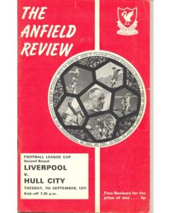 Liverpool v Hull City official programme 07/09/1971