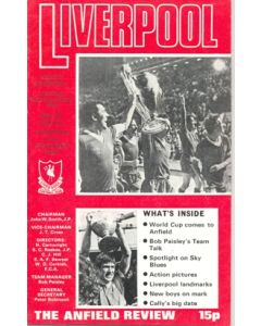 Liverpool v Coventry City official programme 10/09/1977