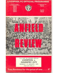 Liverpool v Coventry City official programme 12/01/1970