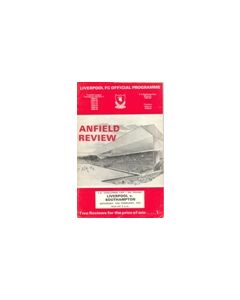 Liverpool v Southampton official programme 13/02/1971
