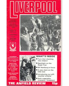 Liverpool v Bristol City official programme 19/11/1977