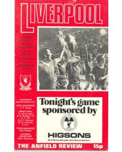 Liverpool v Newcastle United official programme 23/08/1977