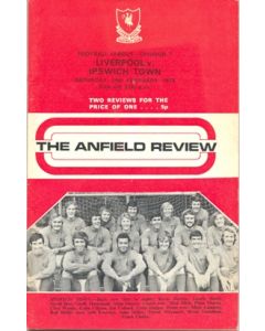 Liverpool v Ipswich Town official programme 24/02/1973