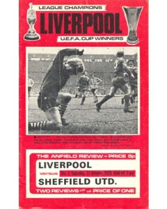 Liverpool v Sheffield United official programme 27/10/1973