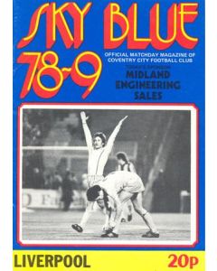 Coventry City v Liverpool official programme 09/09/1978