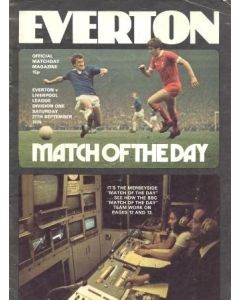 Everton v Liverpool official programme 27/09/1975