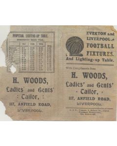 Everton and Liverpool fixtures 1924-1925