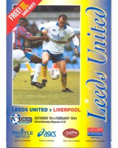 Leeds United v Liverpool official programme 19/02/1994