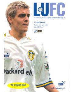 Leeds United v Liverpool official prigramme 12/04/1999