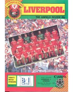 Liverpool v Arsenal official programme 09/02/1985