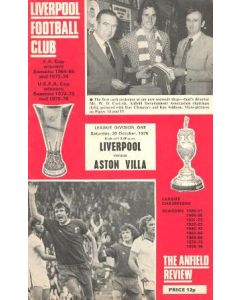 Liverpool v Aston Villa official programme 30/10/1976