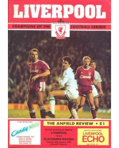 Liverpool v Blackburn Rovers official programme 08/01/1991