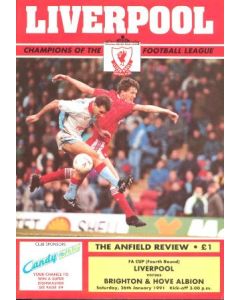 Liverpool v Brighton & Hove Albion official programme 26/01/1991