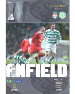Liverpool v Celtic official programme 20/03/2003 UEFA Cup Quarter-Final 2nd Leg