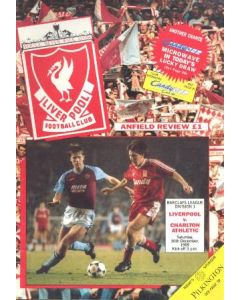Liverpool v Charlton Athletic official programme 30/12/1989