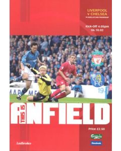 Liverpool vChelsea official programme 06/10/2002