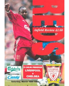 Liverpool vChelsea official programme 16/03/1996