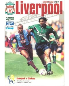 Liverpool vChelsea official programme 16/10/1999 Premier League