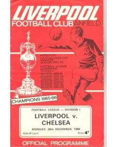 Liverpool vChelsea official programme 26/12/1966