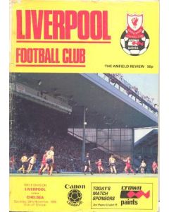 Liverpool vChelsea official programme 30/11/1985 Canon League, reduced price