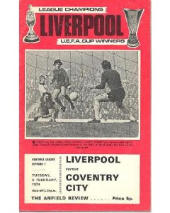 Liverpool v Coventry City official programme 05/02/1974
