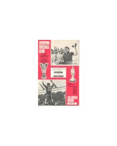 Liverpool v Crusaders official programme 14/09/1976 European Cup