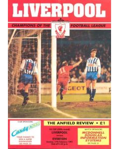 Liverpool v Everton official programme 17/02/1991