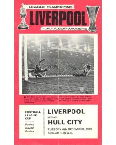 Liverpool v Hull City official programme 04/12/1973