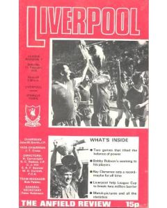 Liverpool v Ipswich Town official programme 11/02/1978