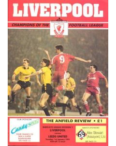 Liverpool v Leeds United official programme 01/01/1991