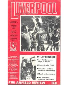 Liverpool v Leicester City official programme 08/04/1978