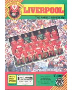 Liverpool v Luton Town official programme 29/12/1984