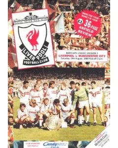 Liverpool v Manchester City official programme 19/08/1989