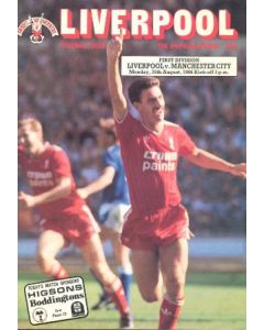 Liverpool v Manchester City official programme 25/08/1986