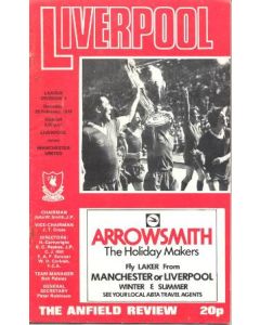 Liverpool v Manchester United official programme 25/02/1978