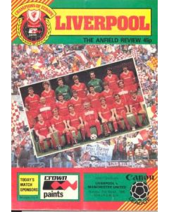 Liverpool v Manchester United official programme 31/03/1985