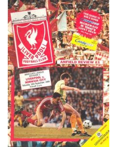 Liverpool v Norwich City official programme 16/09/1989