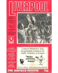 Liverpool v Queen's Park Rangers official programme 17/12/1977