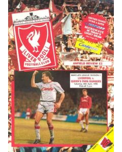 Liverpool v Queen's Park Rangers official programme 28/04/1990