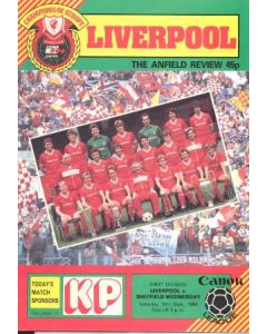 Liverpool v Sheffield Wednesday official programme 29/09/1984