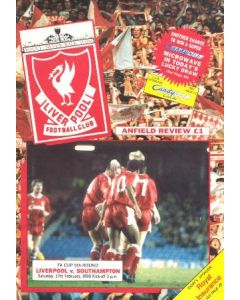 Liverpool v Southampton official programme 17/02/1990
