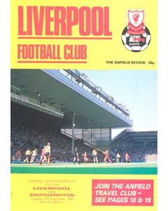 Liverpool v Southampton official programme 17/09/1985