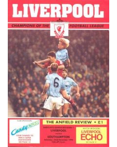 Liverpool v Southampton official programme 22/12/1990