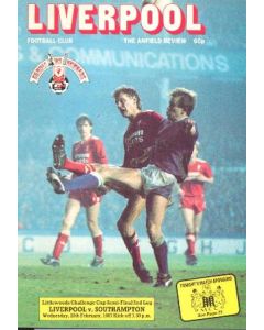 Liverpool v Southampton official programme 25/02/1987