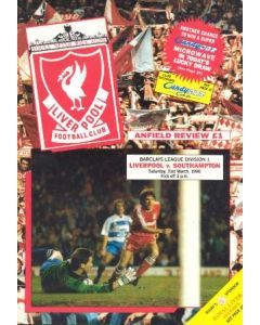 Liverpool v Southampton official programme 31/03/1990