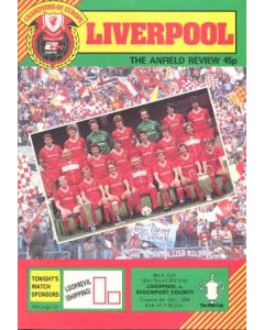 Liverpool v Stockport County official programme 09/10/1984